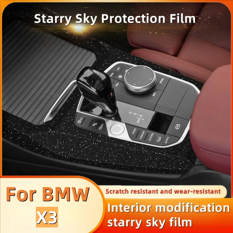 For BMW X3 2011-2022 Starry Sky Film Interior Modification Central Control Instrument Screen Protective Film Car Interior