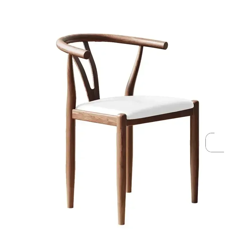 

Leather Office Dining Chairs Metal Brown Nordic Style Living Room Chairs Modern Armrest Kitchen Furniture