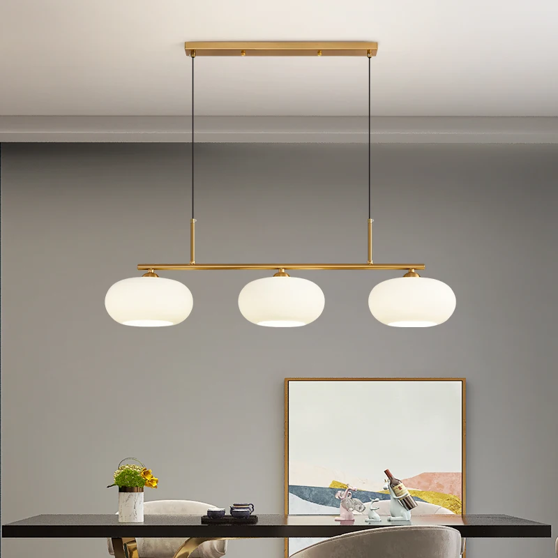 Imagem -05 - Modern Led Glass Pendant Lights Cream Estilo Hanglamp Pendant Lamp Cozinha Sala de Estar Quarto Mesa de Jantar Lustre