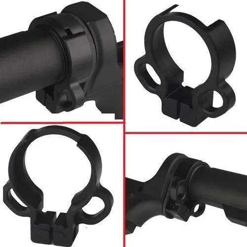 Adaptador de montaje giratorio con eslinga de placa final de bucle doble de separación rápida, accesorio de eslinga de dos puntos diseñado con abrazadera