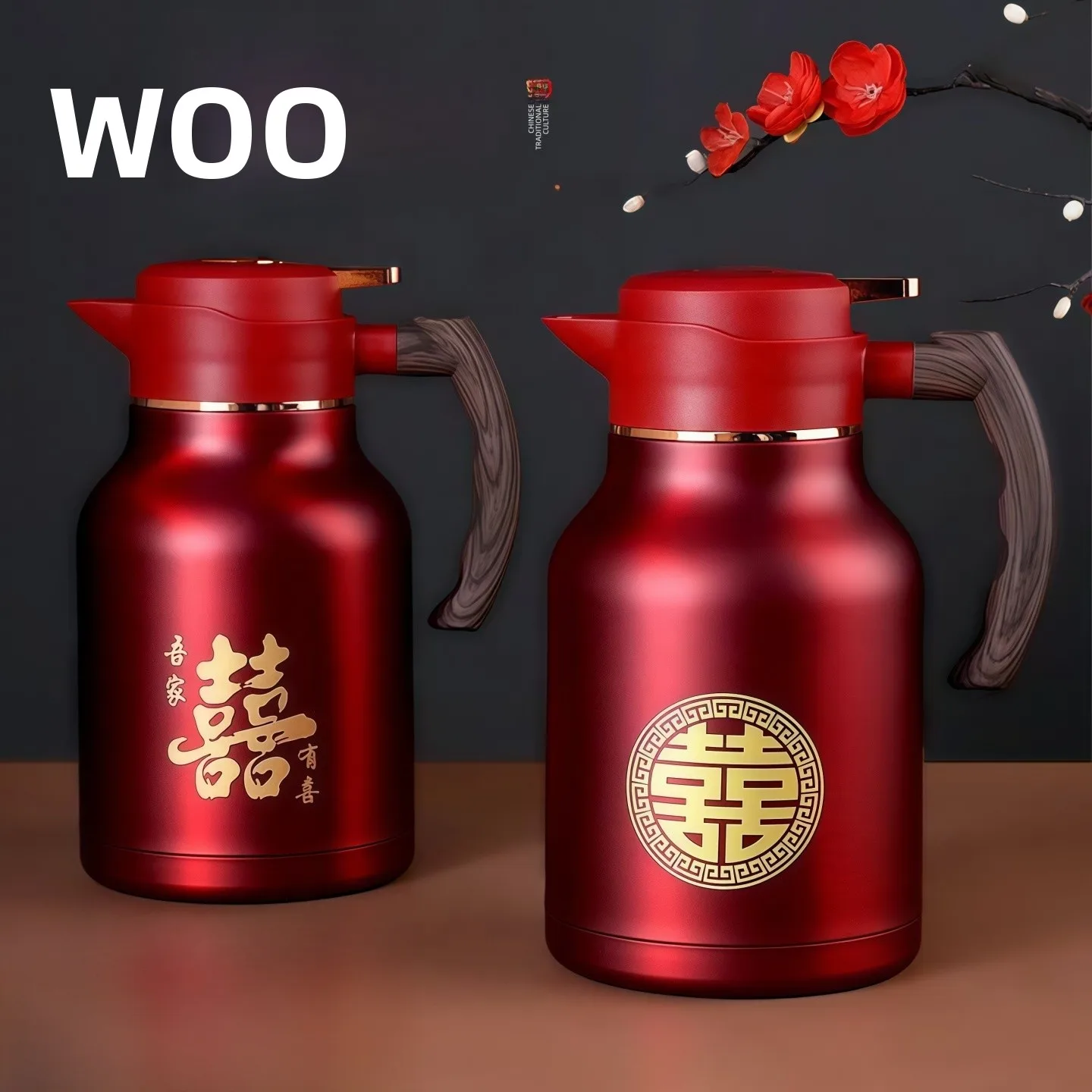 cadeau-de-mariage-paire-de-thermos-rouges-en-acier-inoxydable-304-style-chinois-traditionnel-mode-cour-royale