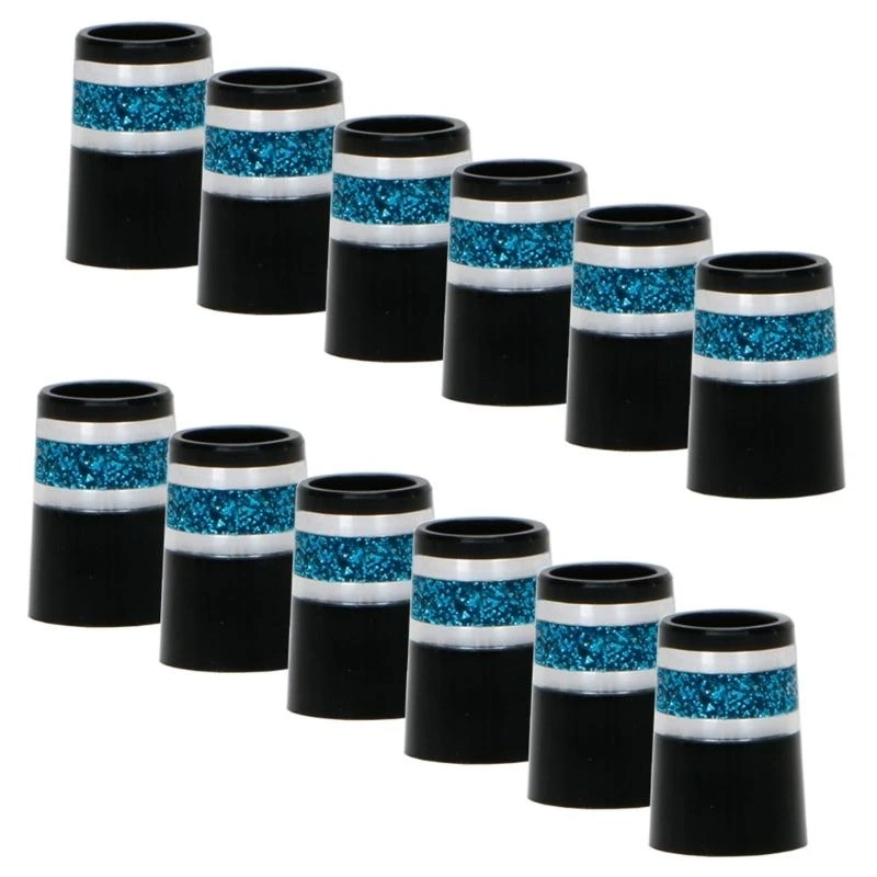 Black 20x13.8x9.3mm Golf Sleeve Ferrules Replacement Plastic Golf Club Shafts Accessory Kit Tip Size 0.370 Golf Ferrules