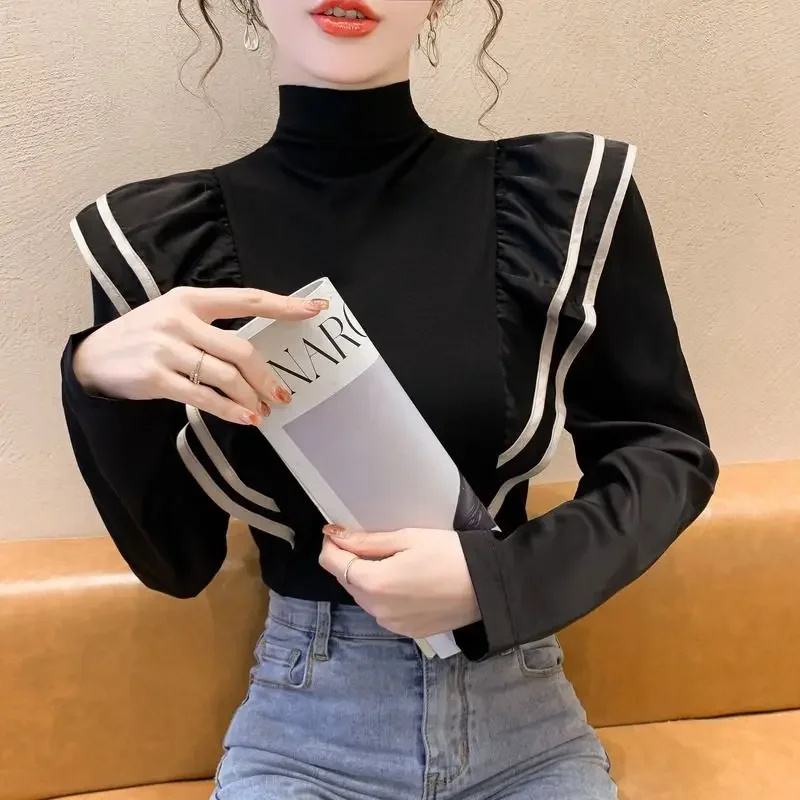 Top Female Korean Style With Sleeves Women's Long Sleeve T-shirt Baggy Tee Clothing Cheap Sales Yk2 Elegant Trending Fashion Emo