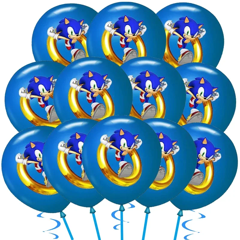 Sonic the Igel Party liefert Set Latex Luftballons Kinder Igel Sonic Geburtstag Dekorationen Globlos Baby Dusche Dekor Geschenke