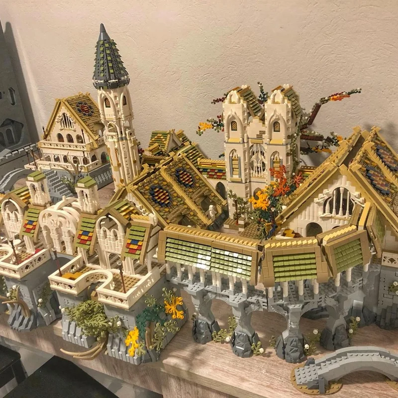 21067 قطعة MOC UCS Rivendell حزمة كاملة نموذج اللبنات هدايا عيد الميلاد البناء تجميع اللعب لتقوم بها بنفسك الطوب عيد ميلاد #3