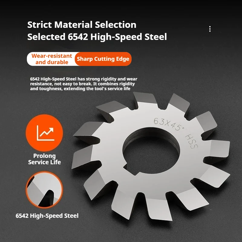 High-Speed Steel Gear Milling Cutter, Module Types M0.6 M1 M2 M3 M4 M5 M6 M8, Disc Straight-Tooth Gear Hob