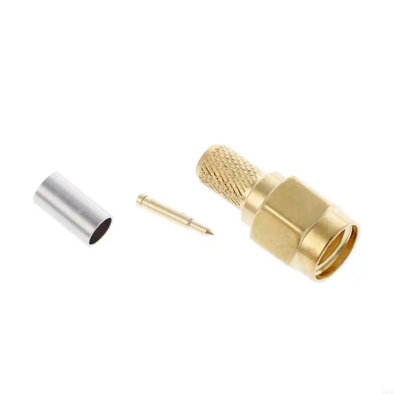 T5EA 5 PCS SMA Male Plug RF Coaxial Connector Crimp for RG58 RG142 RG400 LMR195 RG223