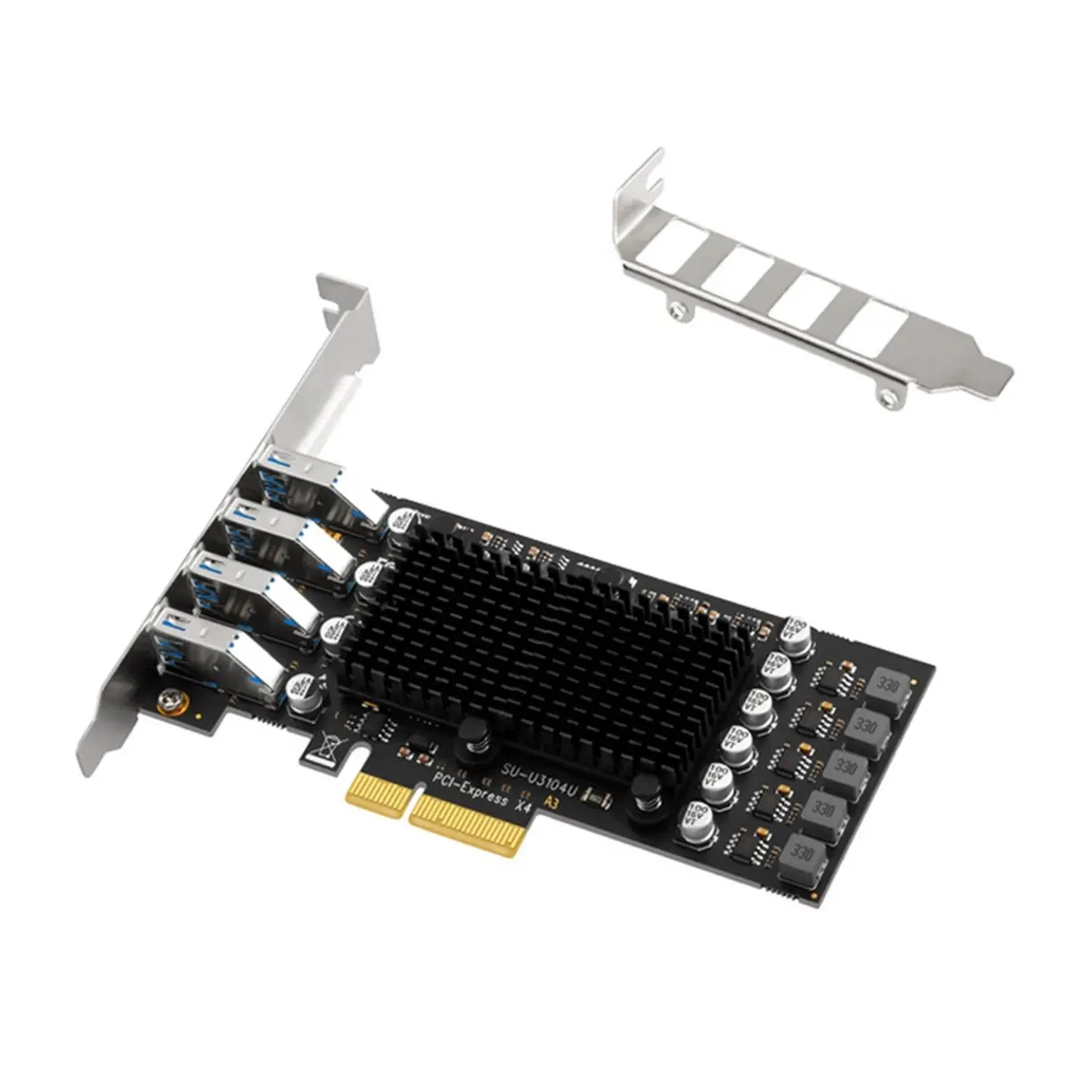 [VALUE PACK]PCIE USB Card 4 Port USB Multiplier Hub PCI-E X4 to 4 Port USB3.1 Expansion Card USB 3.2 Gen2 40Gbps for PC