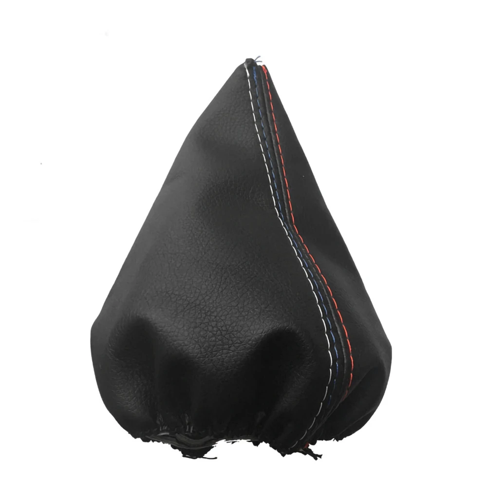 Car Gear Shift Collars Manual Handbrake Gaiter Boot Cover for BMW 3 Series E36 E46 E30 E34 M3 Z3 Black Leather