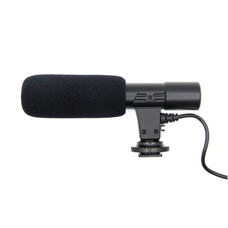 Retail Microphone Stereo Camera Microphone Condenser Video Camera Interview Microphone For Nikon Canon DSLR Camera Computer