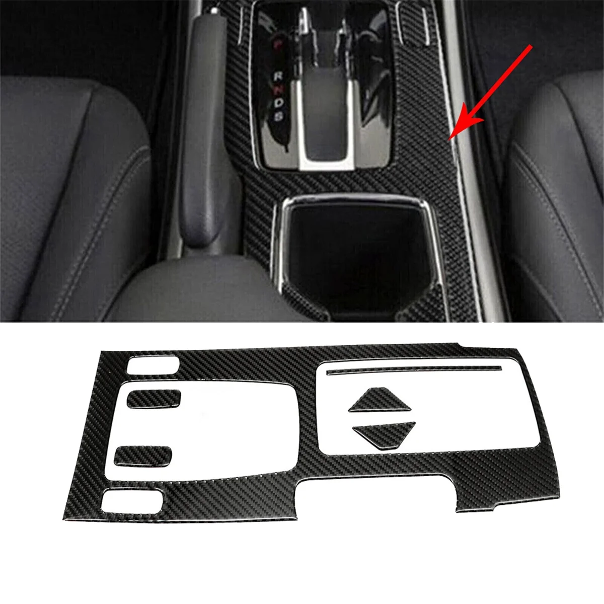 

Highly Recommended.6Pcs Interior Gear Shift Set Cover Trim for Honda Accord 2013-2017