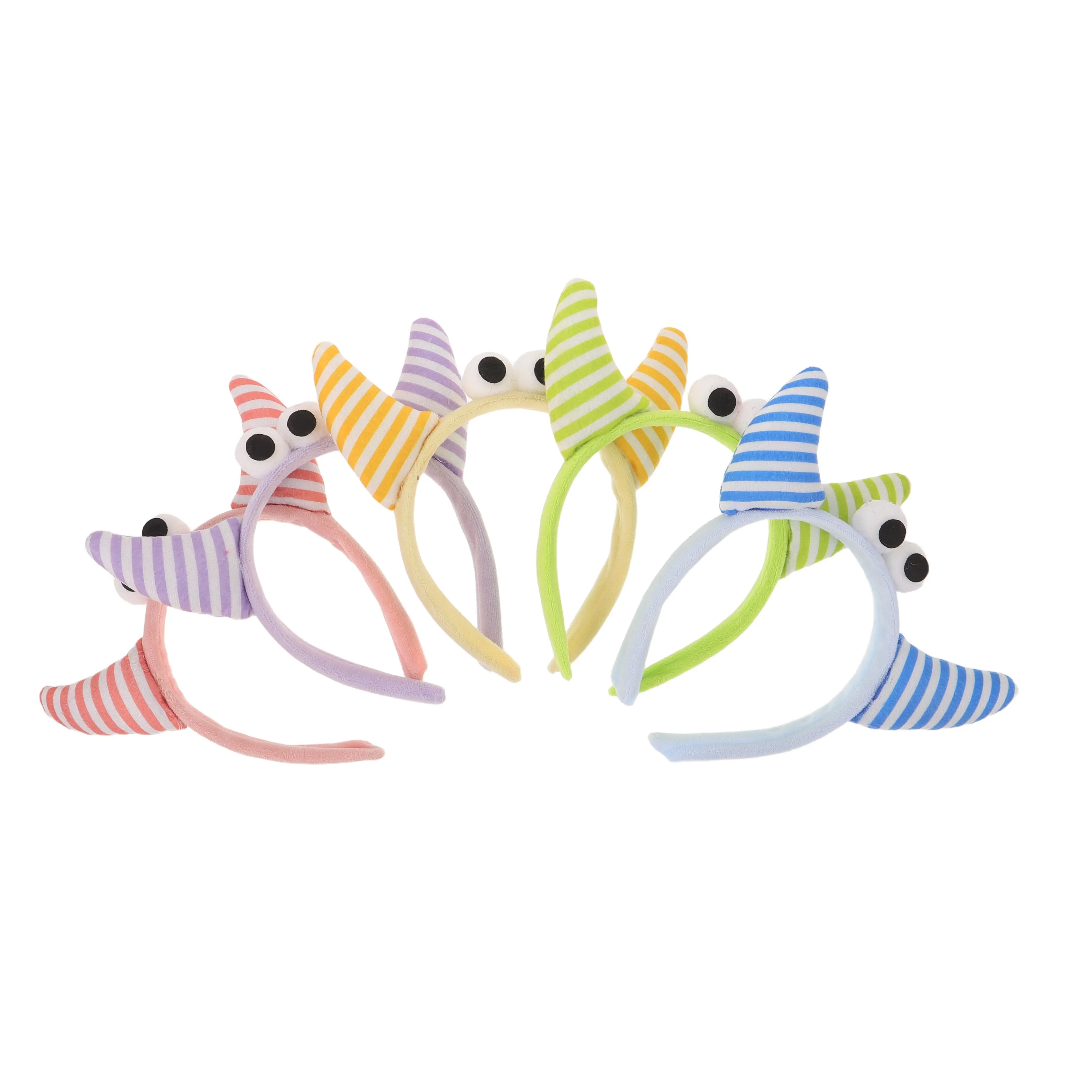 

5Pcs Cute Cosplay Horn Headbands for Girls Vibrant Purple Green Pink Yellow Blue Elastic Animal Horn Headdress Party Festival