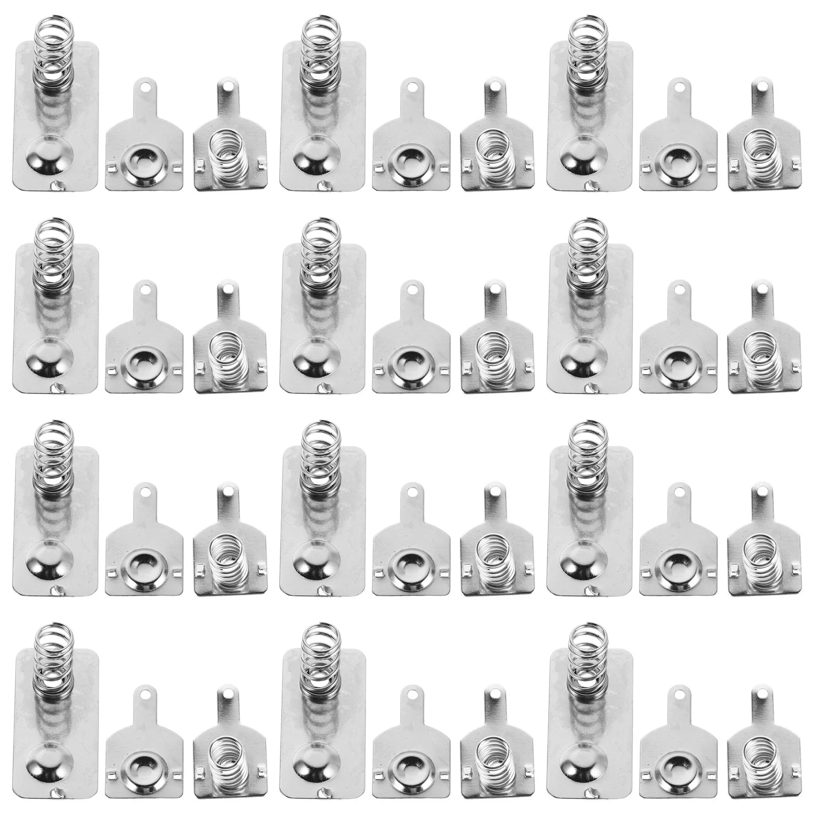 20Sets Battery Charger Spring Plates High Conductivity Metal Contact Replacement for Aa Battery Compartment DIY Terminal