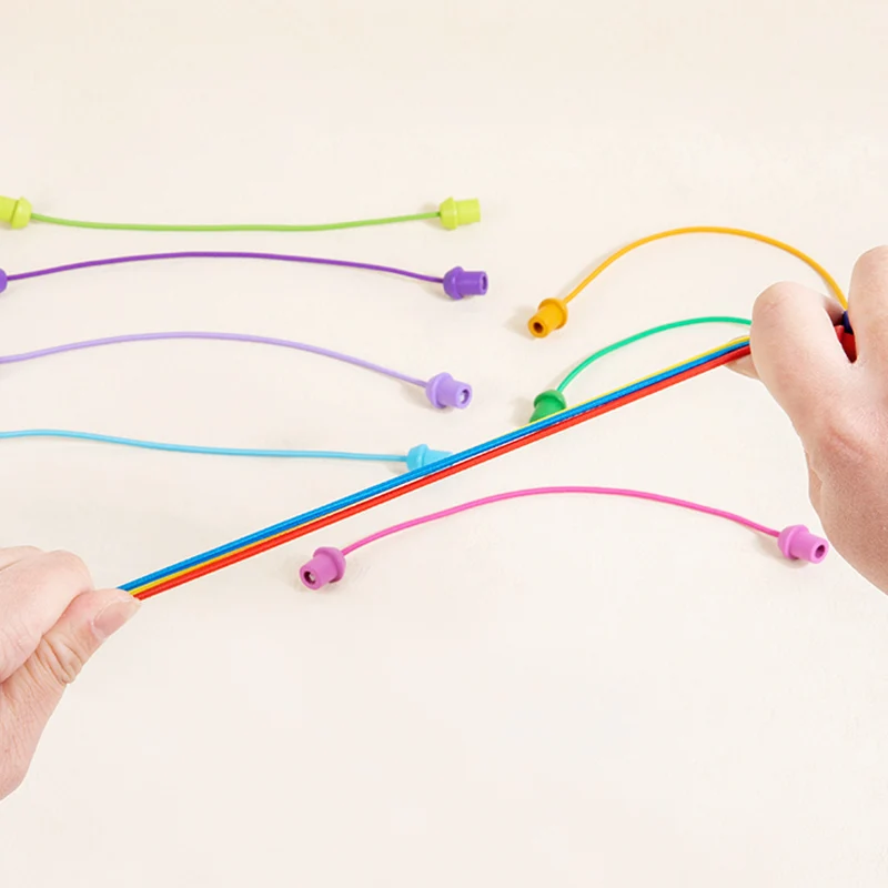 몬테소리 어린이 퍼즐 게임 밧줄 풀기 도전 나무 보드 Souptoys 해독 논리 훈련 퍼즐 게임 밧줄 정렬