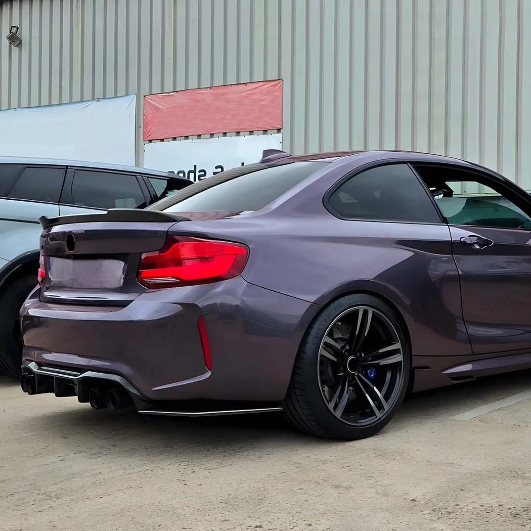 

For BMW M2 F87 2016-2021 Car Rear Bumper Diffuser Spoiler Wing Black Carbon Body Kit Exterior Tuning Accessories