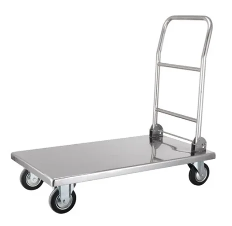 New Heavy Four Wheels Duty Cart Trolley Hand Foldable Platform Truck Push Cart Trolley Hand Cart