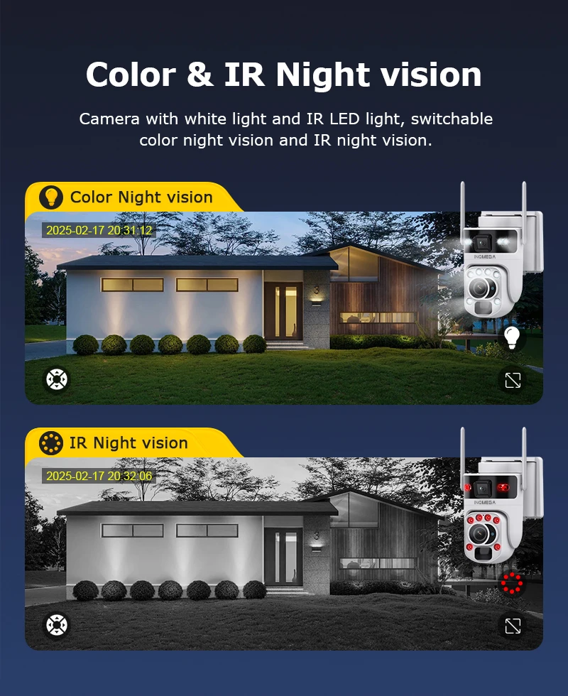 INQMEGA 60X Zoom 12MP 4G/WiFi كاميرا تعمل بالطاقة الشمسية كاميرات المراقبة الخارجية 40M IR Distacce شاشة مزدوجة الربط كاميرا تعمل بالطاقة الشمسية Ubox #6