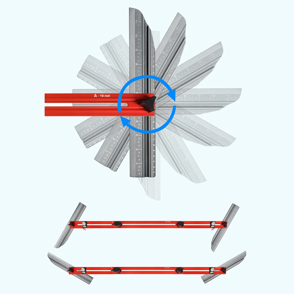 1set Aluminum Alloy Stair Measuring Tool Template Cabinet Shelf Layout Adjustments Innovative Fixture For Cabinet Template Jig ﻿