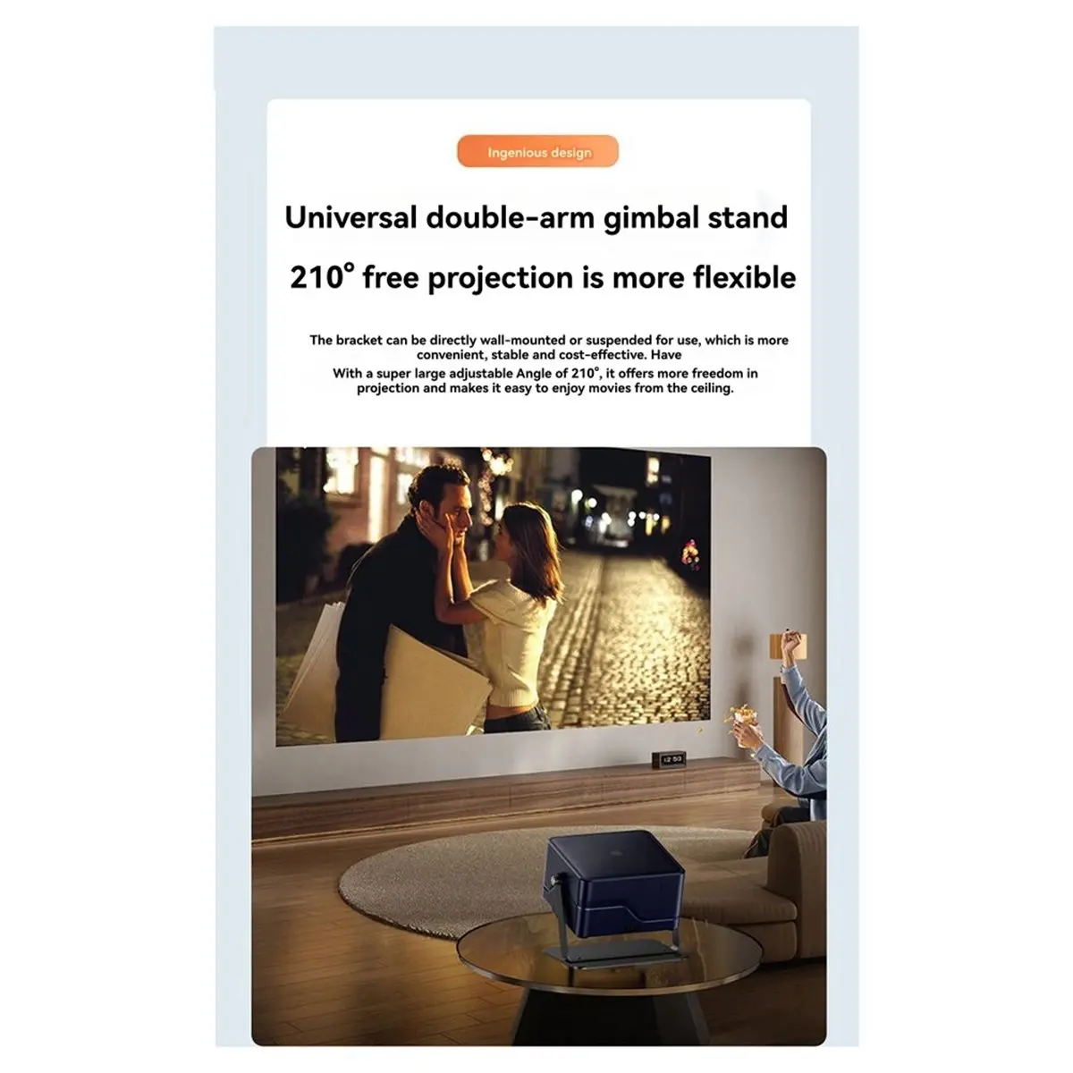 

Подставка для проектора с двойным креплением и металлической подставкой 3 в 1 с внутренним распродажем 265 мм для рабочего стола/настенного крепления/поточного крепления