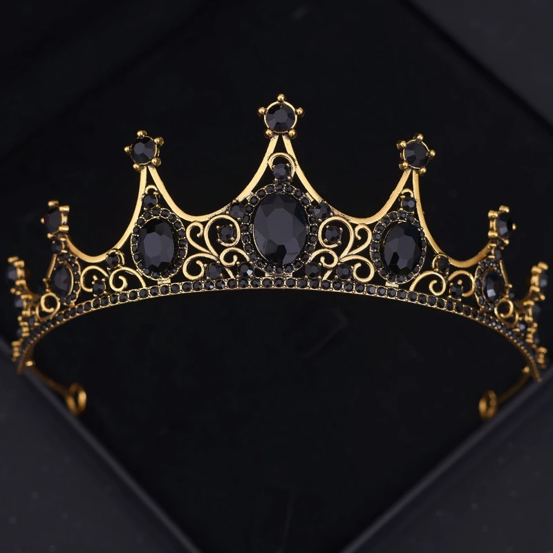 Baroque Crystal Tiaras And Crowns Party Rhinestone Prom Diadem Crown For Women Bridal Wedding Hair Accessories Jewelry Crown image 6