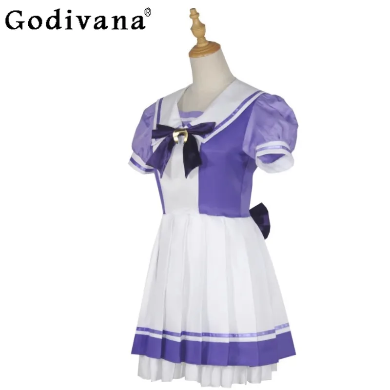 夏の学校制服ドレス女性のためのウマ娘かわいいコスプレドレス女性アニメダービー東海帝洛リータセーラードレス