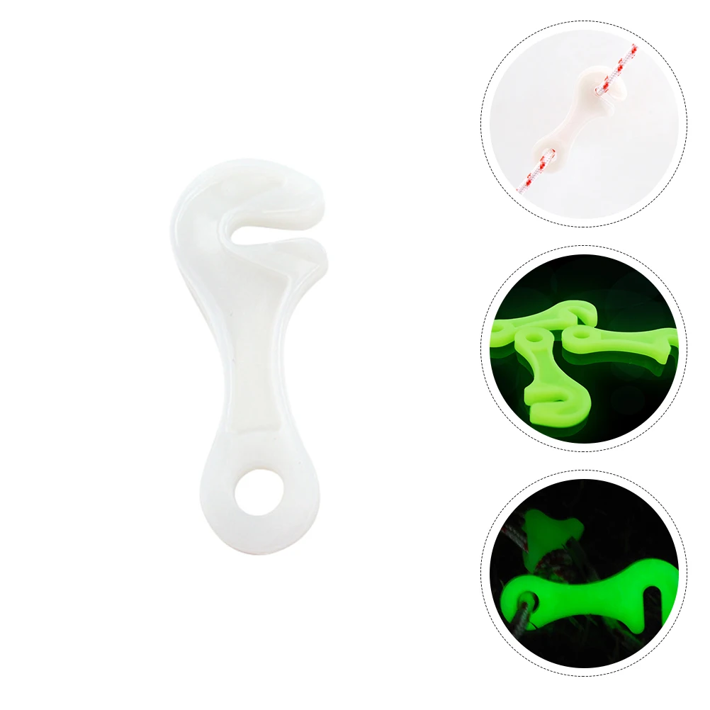 

8pcs Night Glow Spanner Shaped Windproof Buckles Camping Clips Awnings Caravans Tent Accessories Lightweight Compact Practical