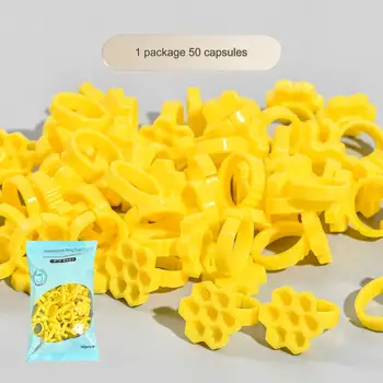 50 ชิ้น/เซ็ต Eyelash Extension กาวถ้วย All-in-one กาวหยดถ้วย Eyelash Extension แหวนถ้วย Eyelash Extension เครื่องมือ