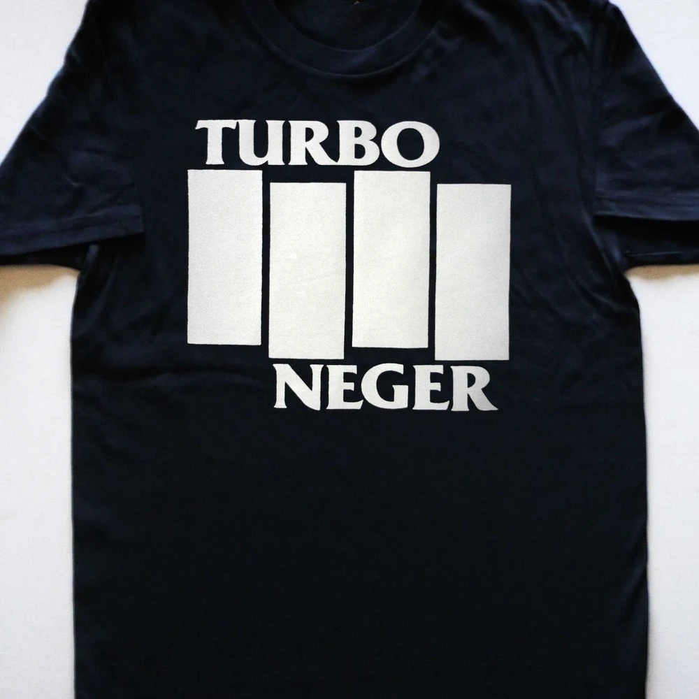 Turbo Neger printed T-shirt Simple fun street wear tops for both men and women chic summer short-sleeved clothing