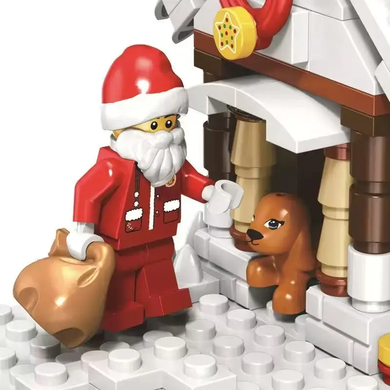 عيد الميلاد 511 قطعة مجموعة ألعاب مكعبات البناء ، DIY بناء نموذج منزل سانتا كلوز الحلي ، هدية عيد الأطفال #2