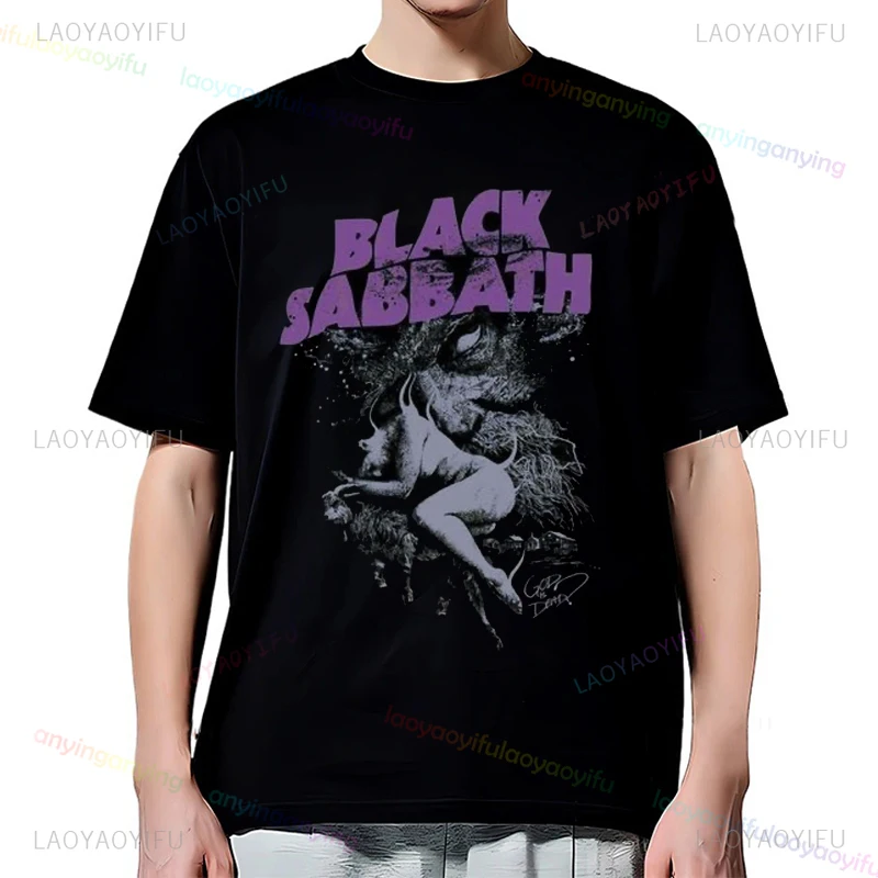 2024 Graphic Printed Shirts-Black-Sabbath-Rock Band Customized TShirt Hip Hop Streetwear Harajuku Casual Mens Clothes Womens Top