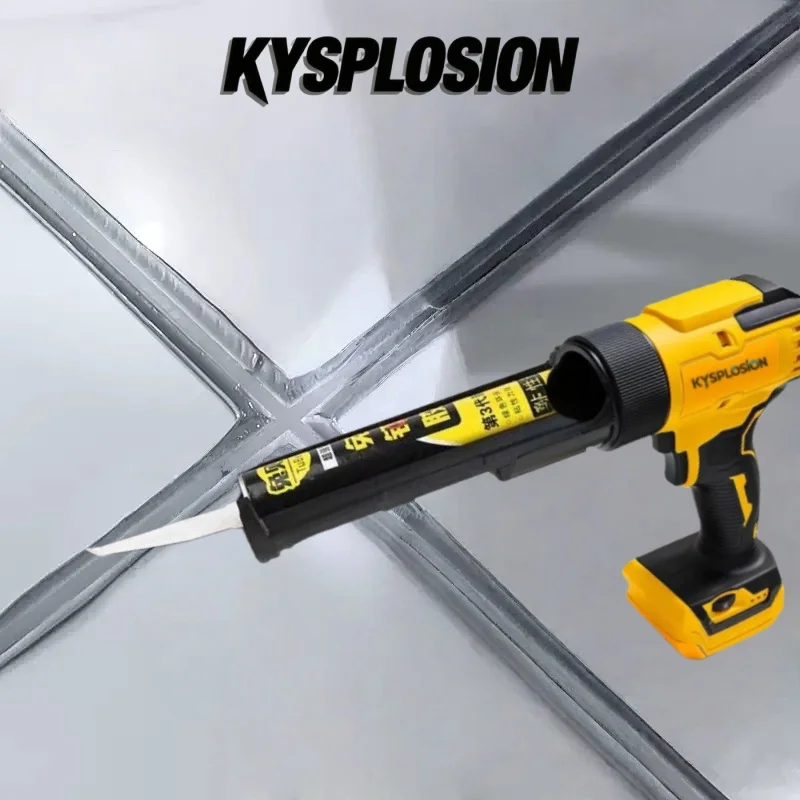 

Подходит для аккумулятора DeWalt 20 В, беспроводной электрический пистолет для уплотнения, 6 скоростей для окон, клейкий клей-пистолет для герметика стекла со светодиодной подсветкой, инструмент ​