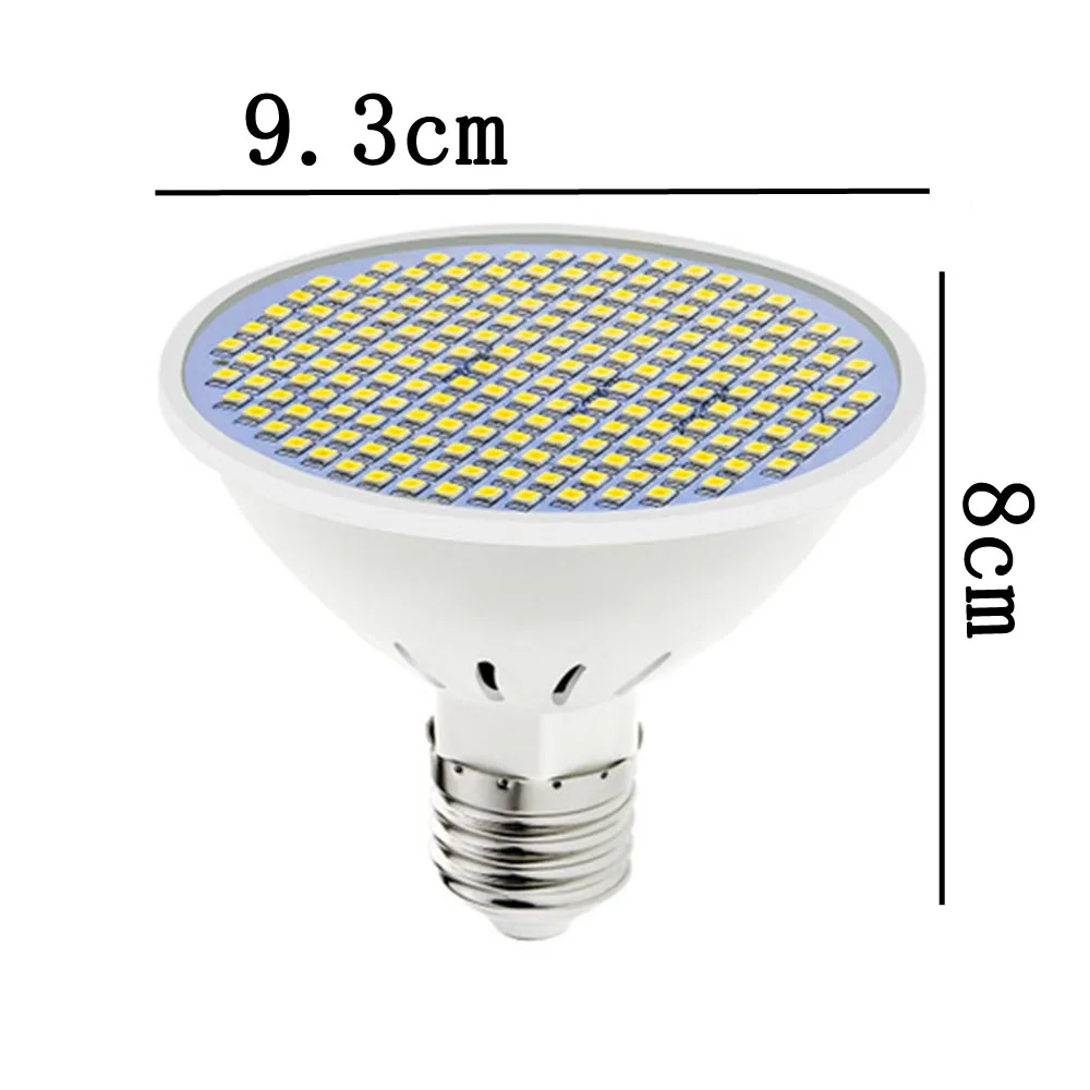 Full-Spectrum LED Plant Grow Light 200 LED Beads Warm White E27 Bulb 85-265V Compatible Plant Growth Lamp Cup - view 4