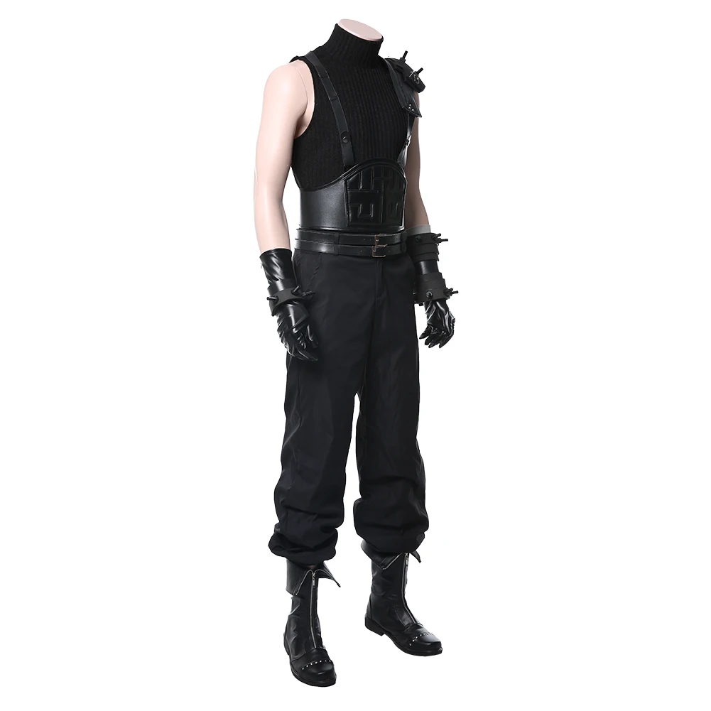 Fantasy Cloud Strife Costume Cosplay Uomini adulti Travestimento Pantaloni uniformi Abiti Abito da festa di carnevale di Halloween