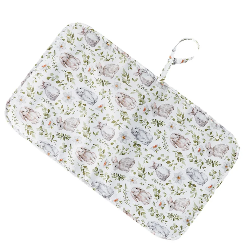 Cambiador de bebé impermeable con dibujos animados, bolsa de pañales multifuncional, bolsillos de almacenamiento, cambiador de viaje plegable para bebés