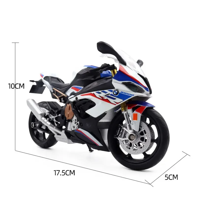 1/12 BMW S1000RR Toy Motorcycle RMZ City Diecast Metal Model 1:12 Racing Sport Miniature Collection Gift For Boy Kid