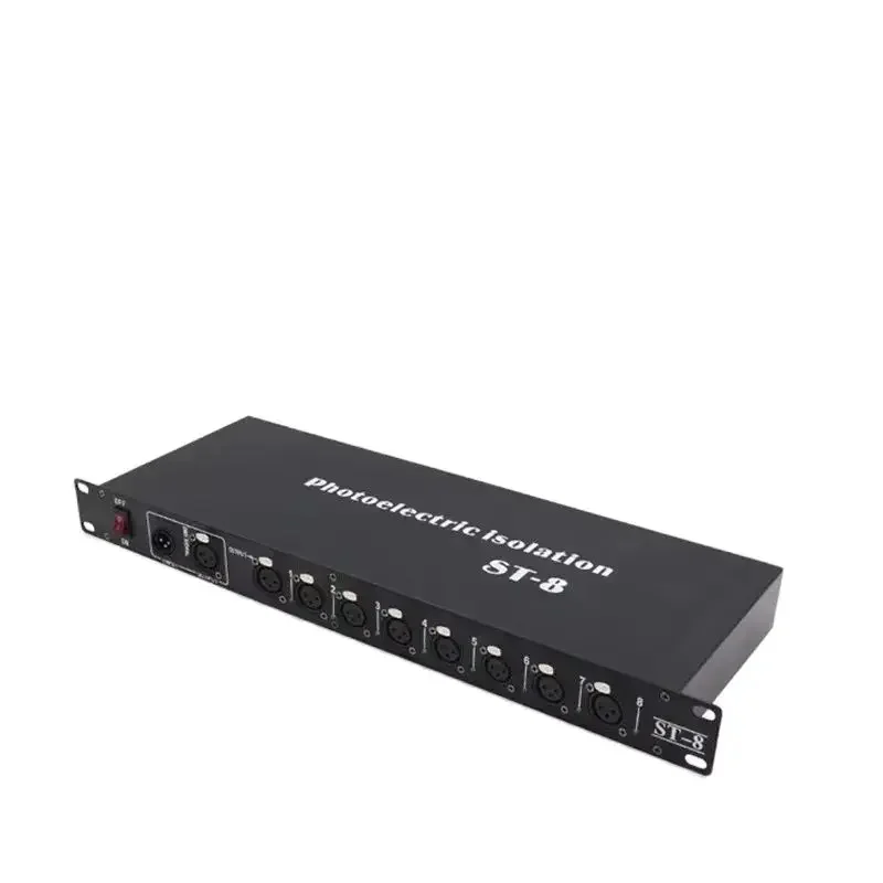 

Светодиодный Усилитель DMX512, разветвитель, ретранслятор сигнала DMX, 8 выходных портов, быстрая доставка