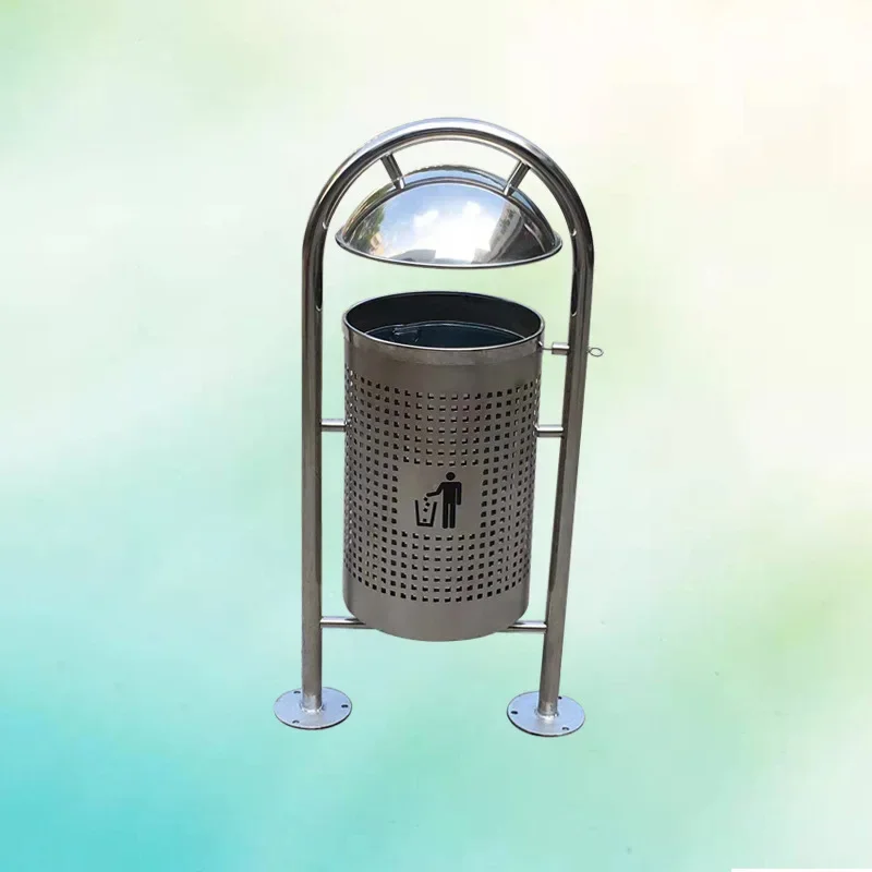 Outdoor peel bucket Outdoor sorting trash can Large hotel stainless steel outdoor bucket for shopping malls Large capacity envir