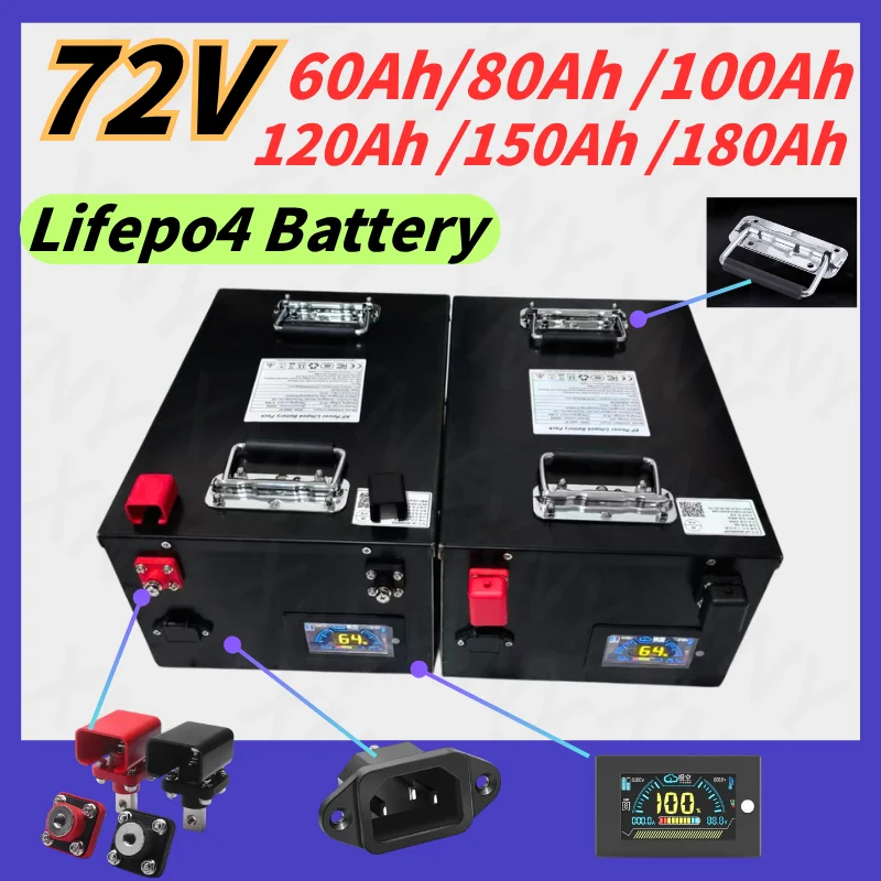 

Литиевая батарея XNY-24S BMS 72В для скутеров, инверторов, картов, мотоциклов, LiFePO4, емкость от 20Ач до 180Ач