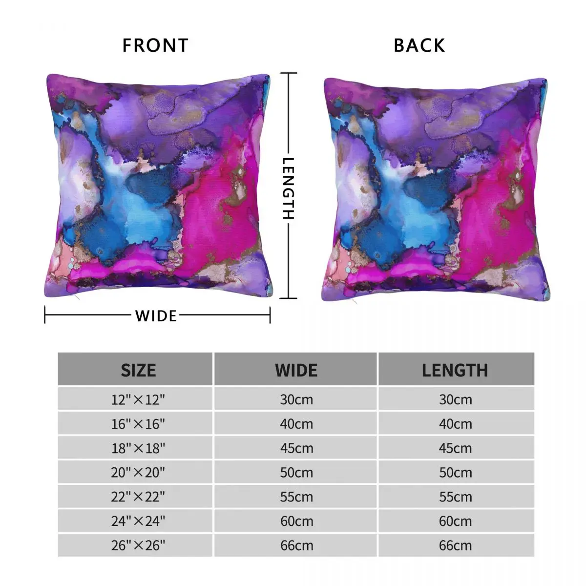 Sonata Pink Purple Abstract Square Pillowcase Polyester Linen Velvet Printed Zip Decor Sofa Seater