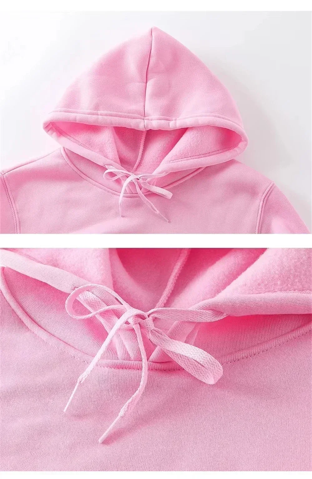 Lässiger, stilvoller Damen-Hoodie mit Buchstabenmuster, langärmelig, Pullover-Modell mit Kängurutaschen, bequemes, stilvolles, minimalistisches Design. – Detail 14