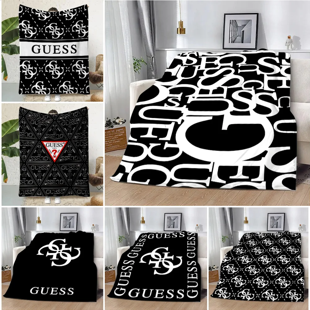 Fashion Letter G-Guesses Printed Blanket Picnic Blankets Warm Blanket Soft and Comfortable Blanket Home Travel Birthday Gift