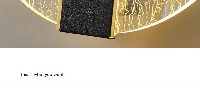 New Light Luxury Acrylic Wall Lamp AC90-260V Staircase Hallway Background Wall Living Room Bedroom Bedside Minimalist Wall Lamp