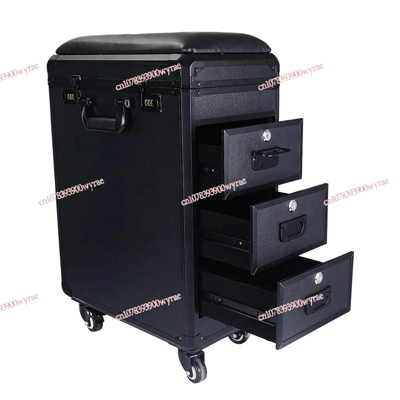 High-Capacity  Draw-Bar Box Dual Purpose Able Arm Bracket  Artist Tools Storage CasPortable Suitcase Tattoo Trolley Bag