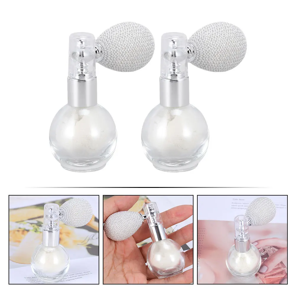 สเปรย์กลิตเตอร์สำหรับผิวกาย 2 ชิ้น แป้งไฮไลท์แบบสเปรย์สำหรับใบหน้าและเส้นผม ให้เอฟเฟกต์ประกายวิ้ง แต่งหน้า เครื่องมือแต่งหน้า แป้งประกายวิ้ง สเปรย์กลิตเตอร์