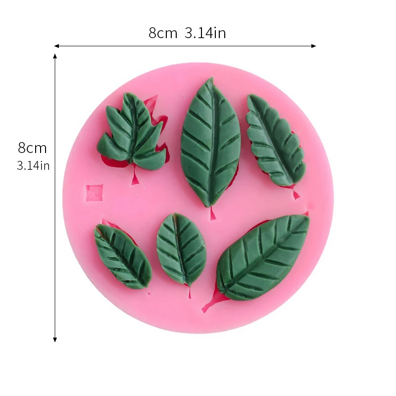 1 sztuka, sześć otworów mały liść forma silikonowa, narzędzie do przerzucania cukru, narzędzie do dekoracji ciast, forma z liści klonu