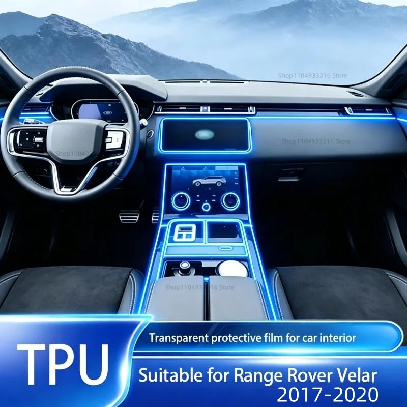 Transparent TPU Protective Film Anti-scratch For Range Rover Velar 2017-2020 Car Interior Center Console Dashboard Navigation