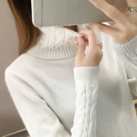 Knitted Sweater Women 2026 Autumn Winter Korean Turtleneck Long Sleeve Pullover Female Pink Knitwear - Image 3