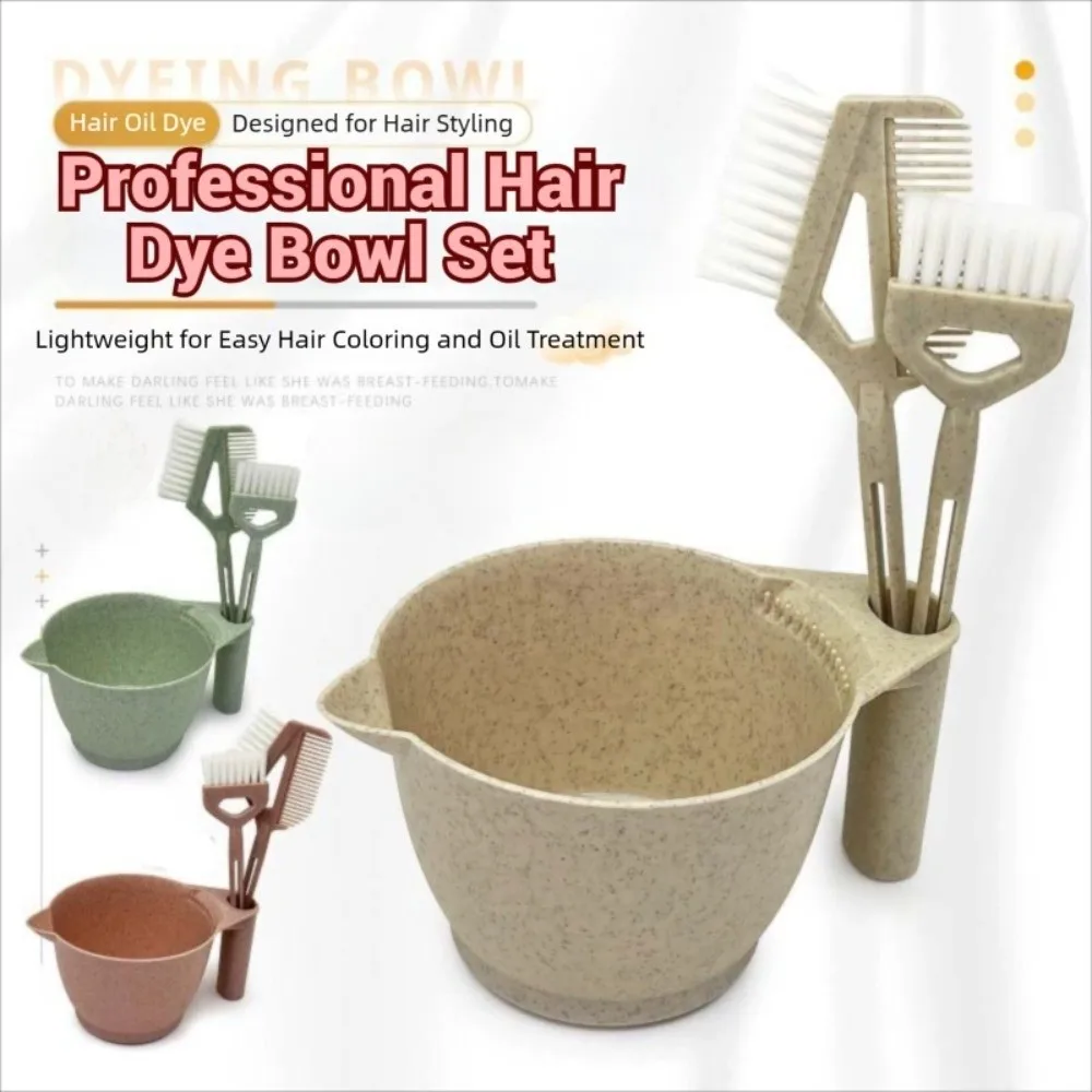 Hairdressing Mixing Bowl Brush Color Comb Set Hair Dyeing Hair Styling Hair Dyeing Tools Portable Durable
