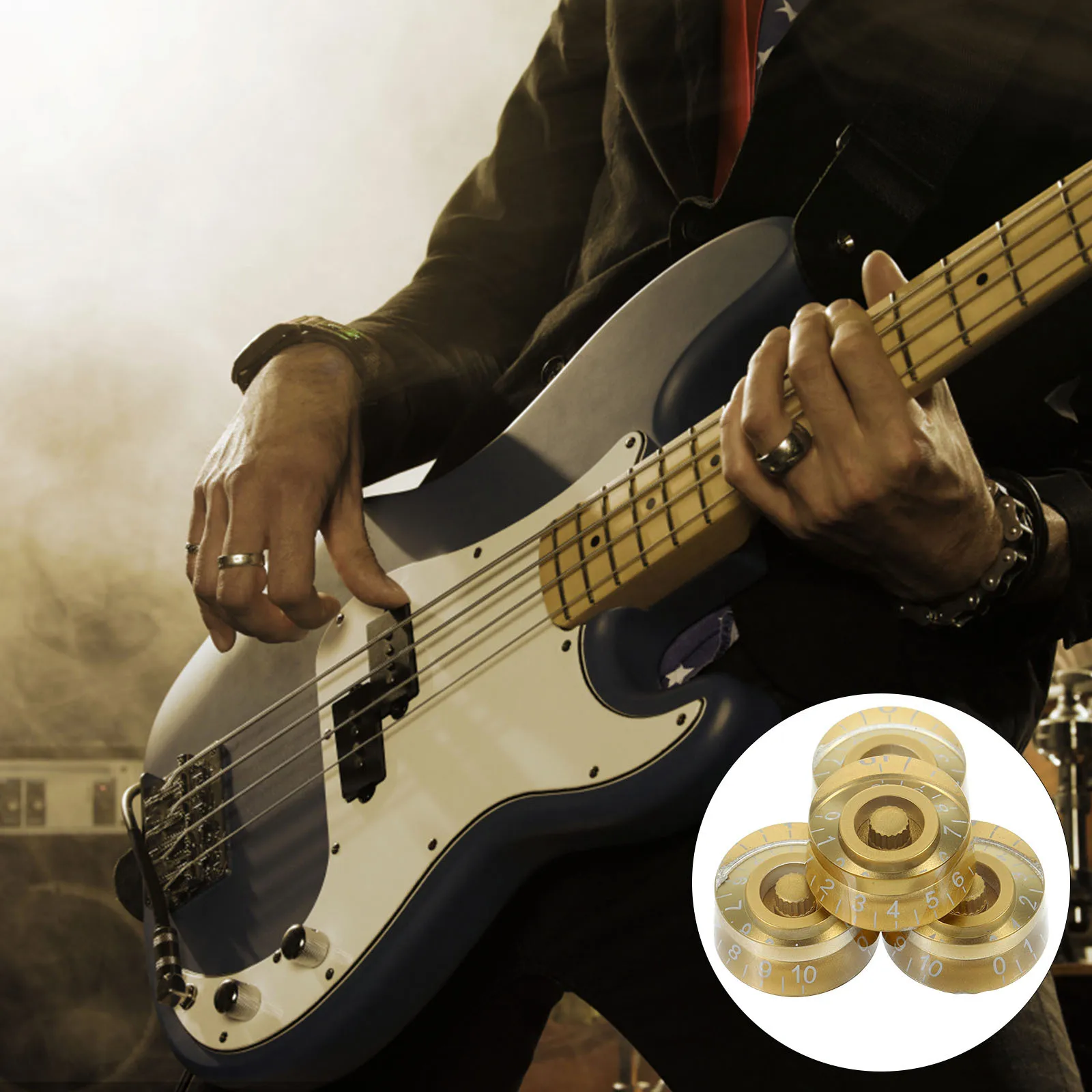 

4Pcs Guitar Volume Knobs High Grade Acrylic Durable Tone Control Caps Electric Guitar Accessories Replacement Parts