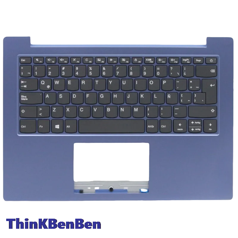 LAS Latin Spanish Ice Blue Keyboard Upper Case Palmrest Shell Cover For Lenovo Ideapad 1 14 14ADA05 5CB0Z56749